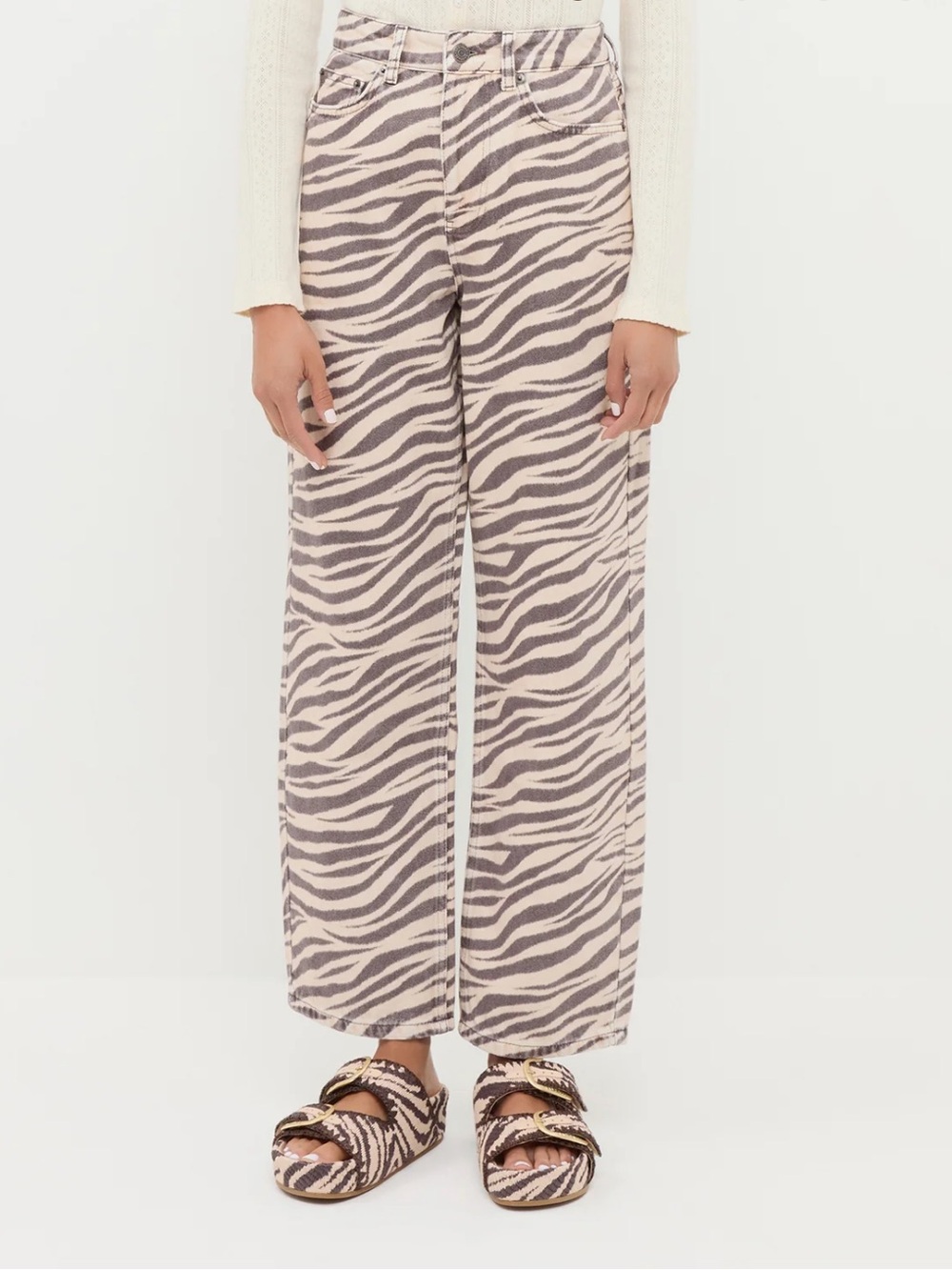 Loeffler Randall Winona Zebra Denim Pant